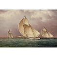 thumbnail image 2 of James Edward Buttersworth 24x17 Gold Ornate Framed and Double Matted Museum Art Print Titled - Yachting in Boston Harbor, 2 of 4