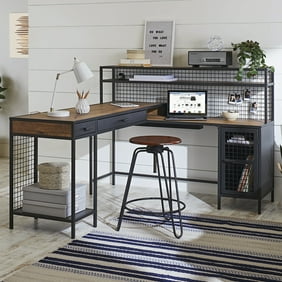 Little Tree Sturdy L Shaped Corner Computer Desk For Small Office
