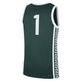 thumbnail image 3 of Men's Nike #1 Green Michigan State Spartans Road Replica Jersey, 3 of 3