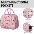 thumbnail image 6 of Lunch Bag Lunch Box for Women Reusable Insulated Lunch Bags,Water-Resistant Pink Ice Cream Cake Cooler Lunch Tote Bag, Large Capacity for Work Travel Picnic, 6 of 6