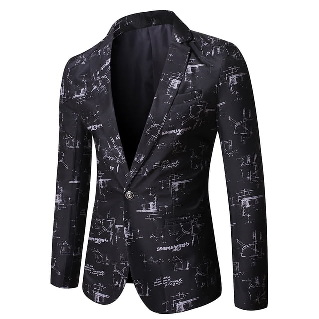 Men's Autumn And Winter Fashion Personality Solid Color Casual Suit Jacket