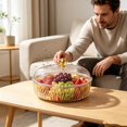 thumbnail image 4 of Clear Candy Bowl with Secure Lid, Large Transparent Fruit Serving Bowl, Food Grade Storage Container for Snacks, Cookie, Coffee Table Home Decor, 4 of 6