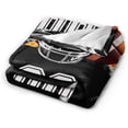 thumbnail image 3 of Custom Football Blanket with Name No. for Women Men, Personalized Cool Football Themed Design Printed Throw Blankets for Teens Adults Couch Bed, Giftable Blanket, 60"x 80", 3 of 6