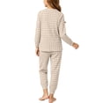 thumbnail image 5 of Agkizg Girls 2 Piece Summer Outfit Set Long Sleeve Round Neck Top and Pants Cozy Winter Matching Set for Big Kids, 5 of 6