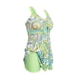 thumbnail image 4 of Women's Plus Size Swimsuits, Womens Flowy Tankini Tops Loose Fit Floral Printed Modest Swim Tops Loose Fit Bathing Suit Tops with Bottom S-5XL Quick Dry, 4 of 5