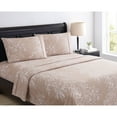 thumbnail image 3 of SL SPIRIT LINEN HOME EST. 1988 Foliage Microfiber Sheet Set Queen - Black, 3 of 5