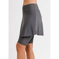 thumbnail image 6 of Calypsa Women's and Women's Plus Flared Mid-Thigh Swim Skirt With Bike Shorts, 6 of 11