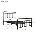 thumbnail image 3 of Full Size Metal Bed Frame with Headboard and Feetboard, No Spring Box Needed, Black, 3 of 7