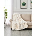 thumbnail image 3 of Cassilda Luxury Chinchilla Faux Fur Gilded Throw Blanket (60" x 80"), 3 of 5