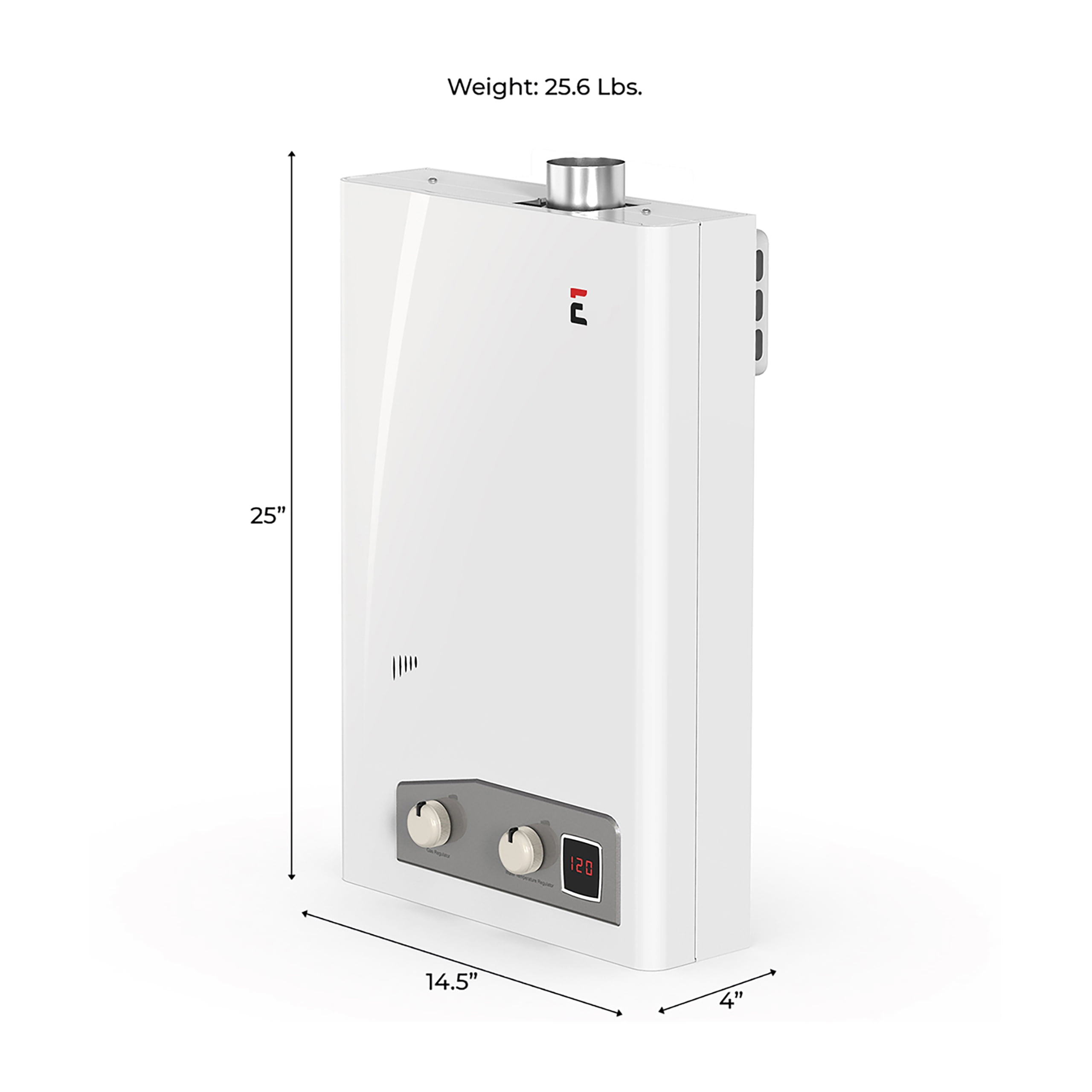 Eccotemp Liquid Propane Water Heater for Indoor, 40 GPM Capacity with Accessories 6 Piece Pack