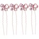 thumbnail image 5 of unbranded 4Ud Horquillas Tipo U Con Pedrería Rosa Accesorios Decorativos Para Peinados Formales, 5 of 6