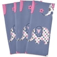 thumbnail image 2 of Coolnut Cute Elephant Kitchen Dish Towel Set of 1, Soft Absorbent Drying Dishcloths Dish Towels with Hanging Loop for Kitchen Bathroom Bar Home Decor, 28 x 18 Inch Washcloth Gift, 2 of 7