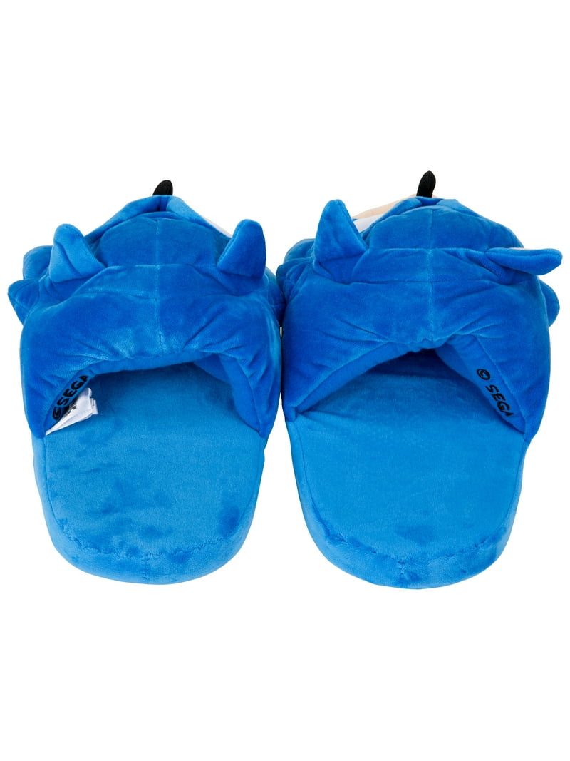 その他 National sonicshape EH2432 Sonic the Hedgehog Kids House Shoes: Comfy Plush Sonic Head