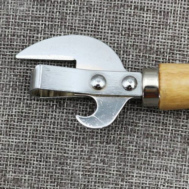 Wooden Handle Stainless Steel Manual Can Opener Canned Knife Tin Can Beer  Bottle