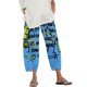 thumbnail image 1 of Pantalones capri Medlor para mujer, holgados, con estampado bohemio, pernera ancha, 1 of 5
