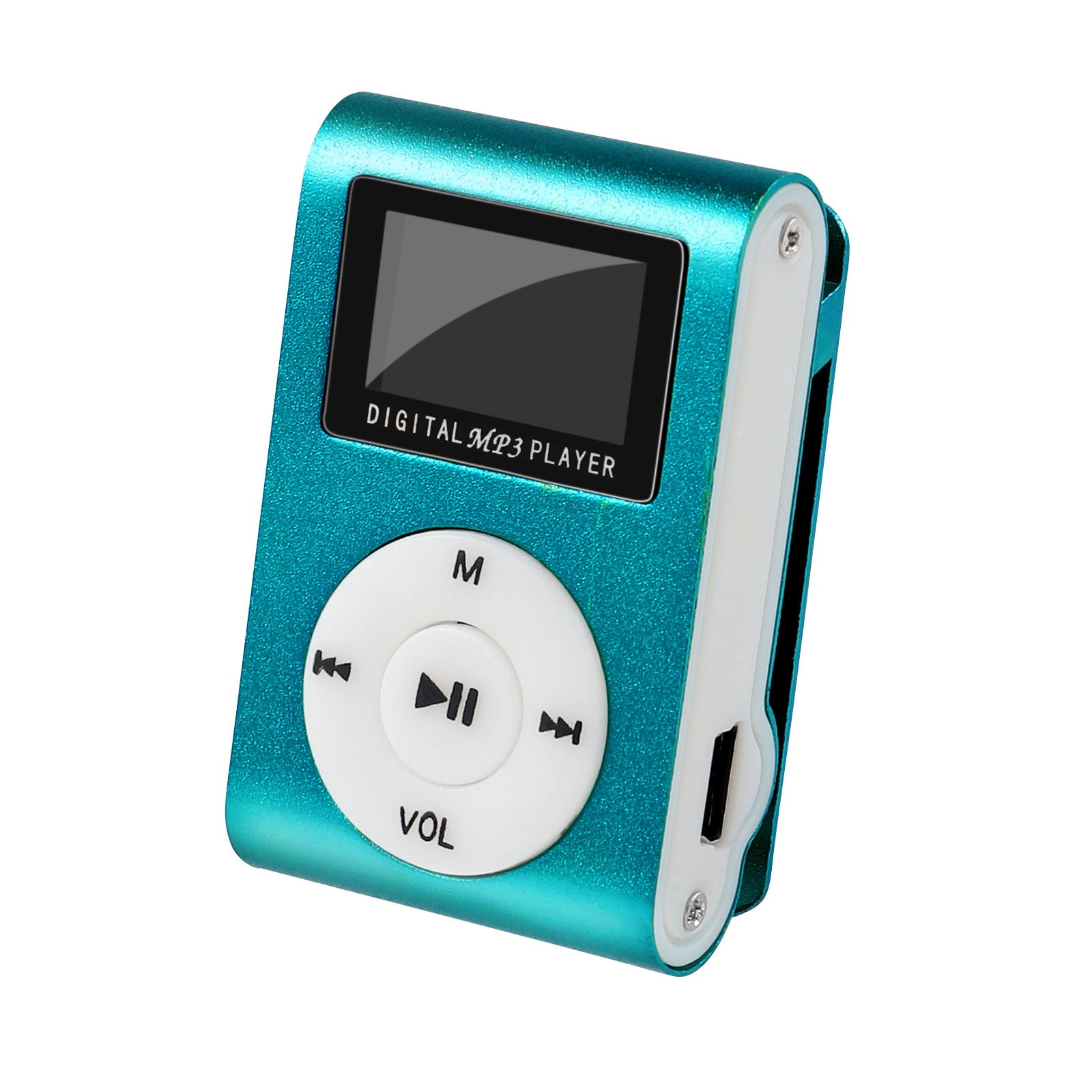 1x Mini-USB-Clip MP3-Player LCD-Bildschirm Unterstützt 32 GB Micro SD TF-Karte 
