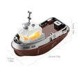 thumbnail image 3 of Meitianfacai Mini RC Boats For Kids Remote Control Boats With LED Lights 2.4G RC Electric Rechargeable Boats, Brown, 3 of 9