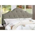 thumbnail image 4 of 1pc Bed Queen Size Bedroom Furniture Grey Polyfiber Tufted Adjustable HB Solid wood, 4 of 4