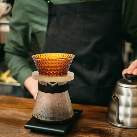 WORGEOUS 1 Set Glass Coffee Dripper Glass Funnel Reusable Coffee Funnel Portable Coffee Dripper Household Appliance Accessory Coffee Funnel For Espresso