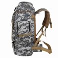 thumbnail image 3 of Camo Backpack, Large Capacity Canvas Camping Backpack for Hiking with Many Pockets, Ventilated Back and Adjustable Straps, 3 of 7