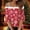 Red1, variant on FDGIU Women's Cold Shoulder Christmas Top 2025, Faux Fur Trim and Holiday Print, Loose Fit 3/4 Sleeve Blouse for Xmas Party