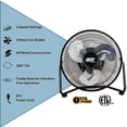 thumbnail image 3 of Seasons Comfort 9-In. 3-Speed High-Velocity Heavy-Duty Floor Fan, FHV09, Black, FHV09, 3 of 12
