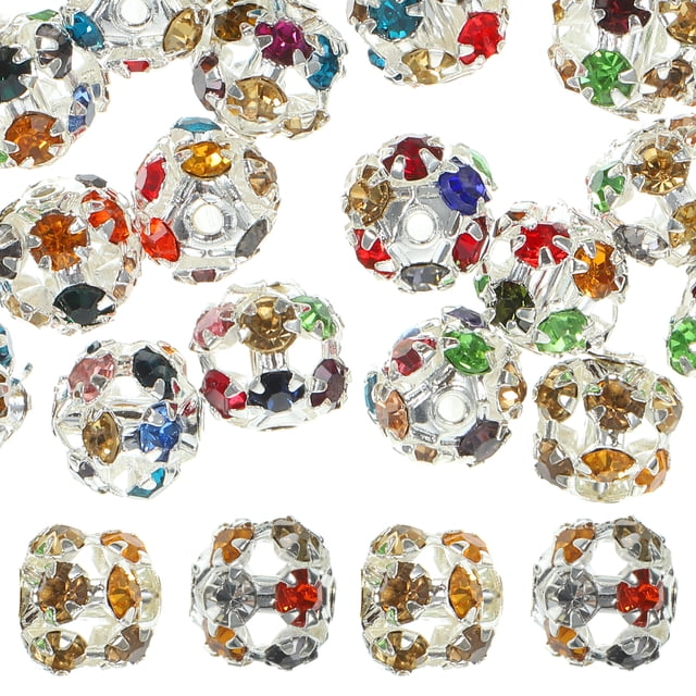 90 Pcs Perles en Strass pour Bijoux Perles en Vrac Perles en Strass pour Fabrication de Bijoux