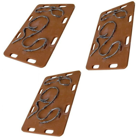 Set of 3 Wooden Boards with Barbed Wire for WWE & AEW Wrestling Action Figures