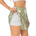 thumbnail image 3 of Lsque Cute Rabbit And Flower Printed Women's Running Shorts with Liner Pockets,Elastic Quick Dry Workout Athletic Gym Yoga Shorts,Womens High Waist Shorts-X-Large, 3 of 9