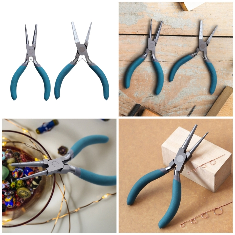 Pack of 2 Steel Jewelry Pliers Repairing Accessories Jewelry Making Tool