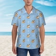 thumbnail image 2 of Fotbe Cute Cartoon Corgi Hawaiian Shirt for Men Unisex Summer Beach Casual Short Sleeve Cotton Linen Button Down Shirts-XX-Large, 2 of 5