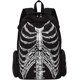 thumbnail image 1 of Mochila Ifeng con estampado de esqueleto de caja torácica, bolso de lona para fiesta de Halloween, bolso de hombro para estudiantes, 1 of 5