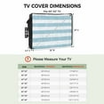 thumbnail image 3 of Outdoor TV Cover 48 to 50 Inches, Vintage Sky Blue Stripes Farmhouse Linen Texture Waterproof and Weatherproof TV Cover with Remote Control Pocket, Flat Screen TV Cover Protector for Outside TV, 3 of 6