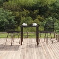 thumbnail image 1 of vidaXL 3 Piece Garden Dining Set Black Poly Rattan, 1 of 5