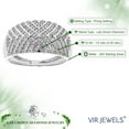 thumbnail image 4 of Vir Jewels 1/2 CTTW Lab Grown Diamond Ring in Sterling Silver Female Adult, 4 of 5