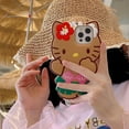thumbnail image 3 of Cute 3D Cartoon Grass Skirts Sanrios Hello Kitty Phone Case for IPhone 16 15 14 13 12 11 Pro Max Silicone Soft Back Y2k Girl J5292401g1 For iphone 13, 3 of 6