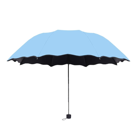 WWV Folding UV Protection Compact Travel Umbrella UPF 50 Plus Windproof Aluminum Shaft Fiberglass Ribs Portable Rain Sun Shade Lightweight for Men Women Kids 1 Piece
