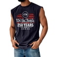 thumbnail image 2 of Men's Crew Neck Muscle Tee with "We the People" Constitution Quote and "1776 to 2026" 250 Years Graphic, Soft Cotton Blend for Daily Wear or Civic Events Black L, 2 of 4