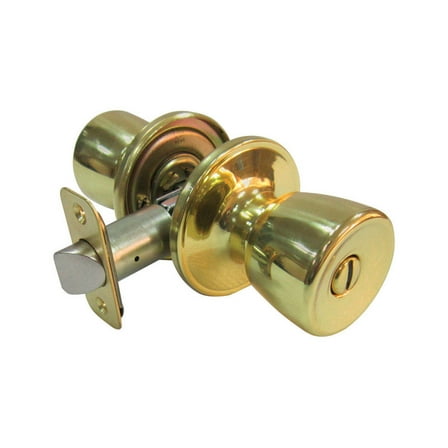 Faultless Tulip Polished Brass Privacy Knob Right Handed