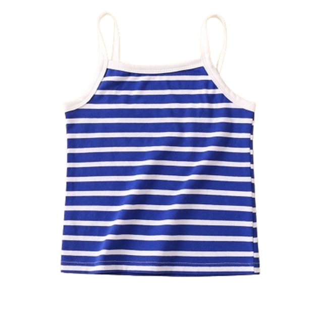 FAIWAD Kids Girl Summer Tank Tops Sleeveless Striped Spaghetti Strap Ribbed Knit Camisole Going Out Crop Top