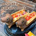 thumbnail image 6 of Pantry Organizers and Storage Clearance! Tray Funny Hot Dogs Serving Tray Candy Dish Dinner Plate Home Decor Cute Shaped Sandwiches Puppy Dinnerplate Lovers, 6 of 8