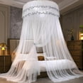 thumbnail image 2 of Pirncess Bed Canopy for Girls & Adults, Round Dome Ombre Canopy Bed Curtains Mosquito Net Play Tent for Kids Teen Adult King Queen Full Double Bed, 2 of 8