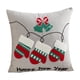thumbnail image 2 of Funda de almohada de bordado navideño 45x45cm - Funda de cojines navideños de lona gris con cremallera oculta, 2 of 6