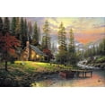 thumbnail image 1 of Premium 1000 Pieces Autumn Forest River Landscape Hot Oil Painting Jigsaw Wooden Puzzles Toys for Adults Family Wall Decoration, 1 of 4