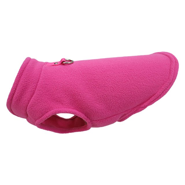abrigo cálido para perros Ropa para mascotas Forro polar grueso para perros pequeños Chaleco Chihuahua (Rosa L)
