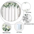 thumbnail image 5 of Eucalyptus Leaves Shower Curtain Green Leaf White Flowers Nature Plants for Bathroom Modern Style Home Decor Waterproof Polyester Fabric Shower Curtain with Hooks, 36x72 Inch, 5 of 6