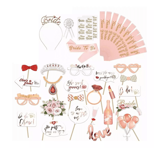 Adornos de Despedida Soltera Liston Banda Bride Diadema 38pc
