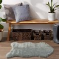 thumbnail image 6 of Home Soft Things Faux Fur Rug - Drizzle grey - 24" x 36", 6 of 8
