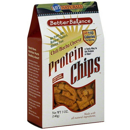 Kay's Naturals Better Balance Chili Nacho Cheese Protein Chips, 5 oz (Pack of 12)