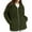 Blackish Green, variant on Women's Plus Size Jacket with Sleeve Zip Pockets, Fleece Lined Warm Winter Coat with Utility Pockets, Thick Plush Outerwear for Women, Casual Long Sleeve Jacket with Unique Sleeve Storage Bronze S